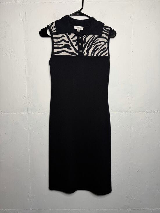 St. John Sport by Marie Gray Dresses & Skirts - Vintage Black St. John Sport Sleeveless Women ANIMAL PRINT Dress Size P
